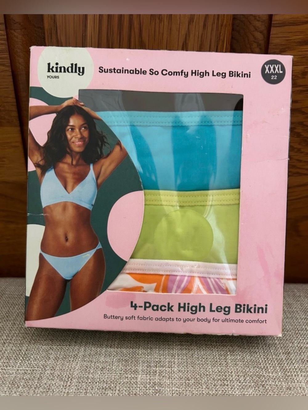 Womens Kindly bikini brief underwear 4pk  xxxl 22 (2x)